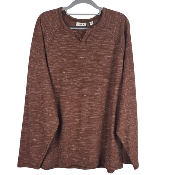 ROWM Brown Space Dye Long Sleeve Lightweight Men's Top XL - Picture 1 of 4